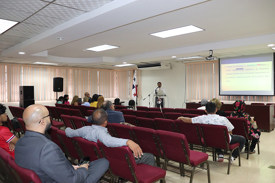 Conferencia, público, salón
